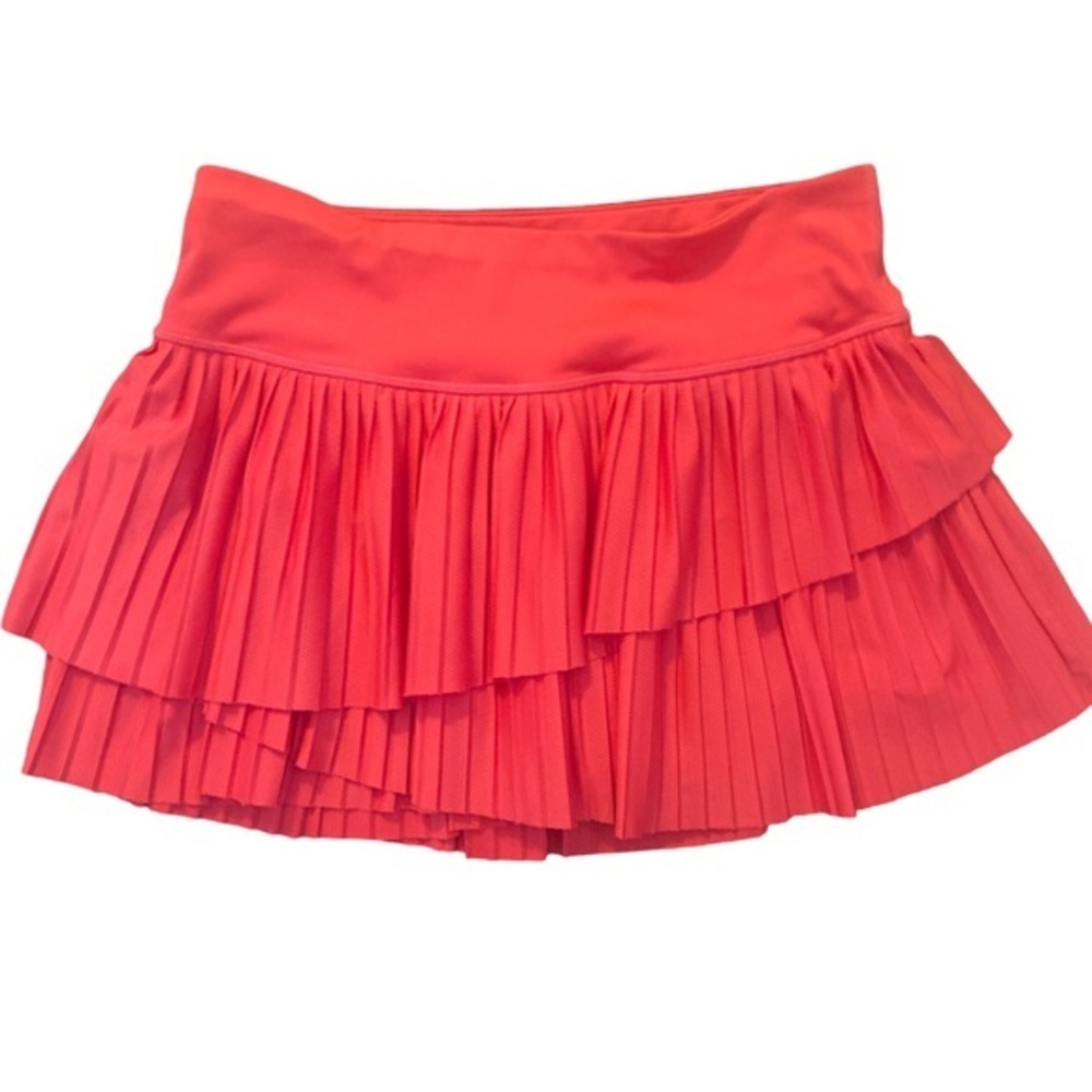 Ideology Pleated Red Skort - M red.  Polyester spandex, polyester spandex